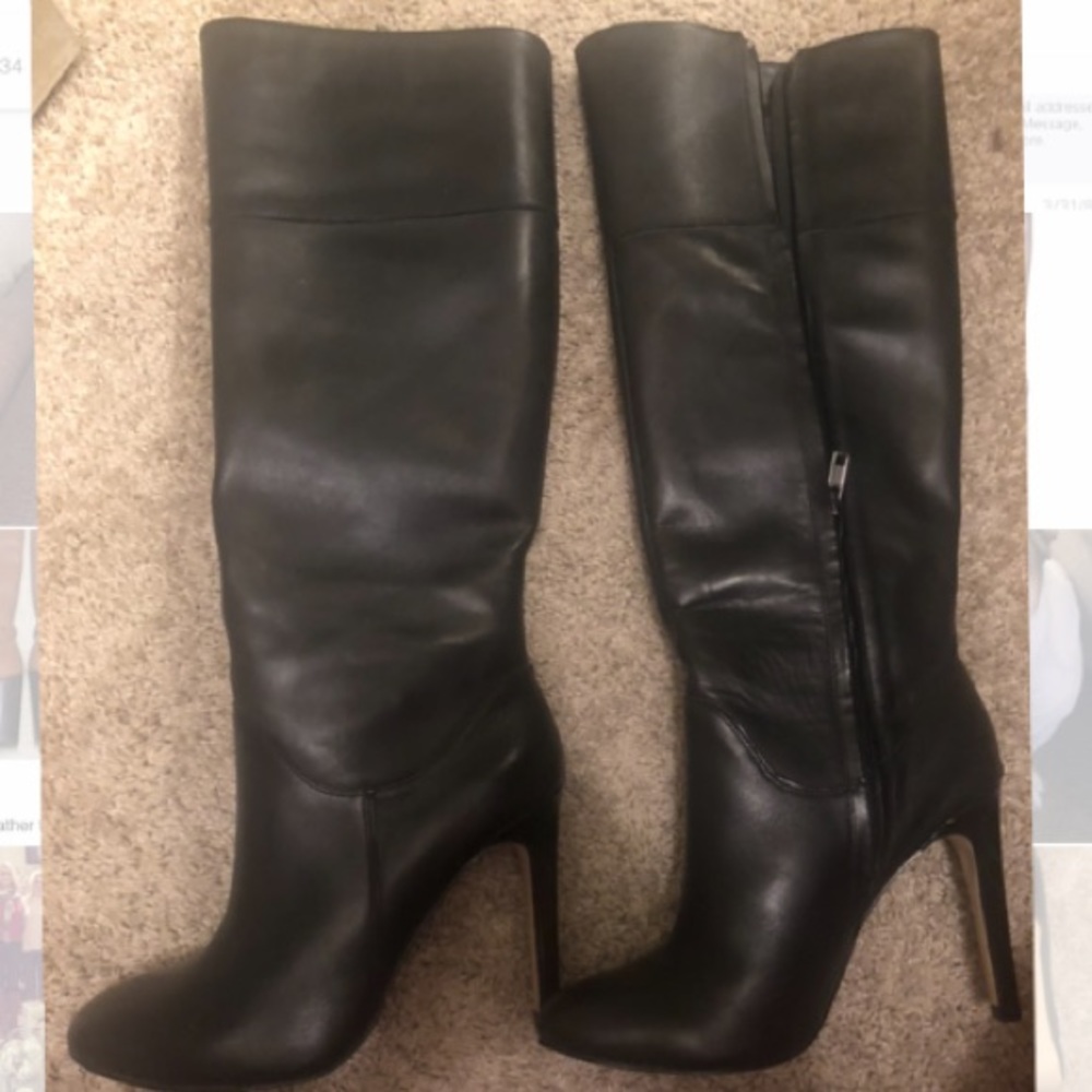 Ava & Aiden Black leather boots.